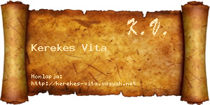 Kerekes Vita névjegykártya